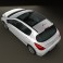 Peugeot 308 2012 3d model