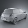 Renault Clio 3-door 2010 3d model
