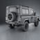 Land Rover Defender 90 Station Wagon 2011 3d model