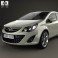 Opel Corsa D 5-door 2011 3d model