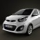 Kia Picanto 2012 with HQ Interior 3d model
