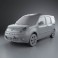 Renault Kangoo Van 2 Side Doors 2011 3d model