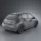 Peugeot 208 5-door 2013 3d model