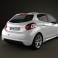 Peugeot 208 5-door 2013 3d model