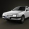 Peugeot 405 sedan 1987 3d model