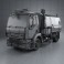 DAF LF Road Cleaner 2011 3d model