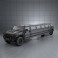 Hummer H2 Limousine 2010 3d model