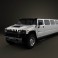 Hummer H2 Limousine 2010 3d model