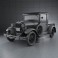 Ford Model A Pickup Closed Cab 1928 3d model