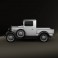 Ford Model A Pickup Closed Cab 1928 3d model