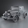 Ford Model A Pickup Closed Cab 1928 3d model