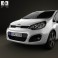 Kia Rio hatchback 5-door with HQ Interior 2011 3d model