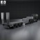 Renault Kerax Tractor Platform Trailer 2011 3d model