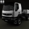 Renault Kerax Tractor Platform Trailer 2011 3d model