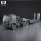 Renault Kerax Tractor Platform Trailer 2011 3d model