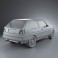 Volkswagen Golf Mk2 3-door 1983 3d model