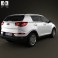 Kia Sportage with HQ Interior 2011 3d model