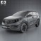 Kia Sportage with HQ Interior 2011 3d model