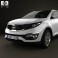 Kia Sportage with HQ Interior 2011 3d model
