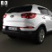 Kia Sportage with HQ Interior 2011 3d model