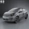 Kia Venga with HQ Interior 2011 3d model