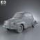 Renault 4CV sedan 1947-1961 3d model
