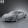 Acura NSX convertible 2012 3d model