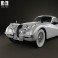Jaguar XK120 coupe 1953 3d model