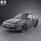 Renault 19 3-door hatchback 1988 3d model