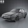 Renault 19 5-door hatchback 1988 3d model