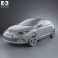 Renault Megane hatchback 2011 3d model