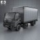 Hino 195 Hybrid Box Truck 2012 3d model