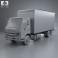 Hino 195 Hybrid Box Truck 2012 3d model