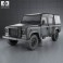Land Rover Defender 110 Double Cab pickup 2011 3d model