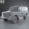 Land Rover Defender 110 Utility Wagon 2011 3d model