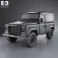 Land Rover Defender 90 hardtop 2011 3d model