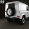 Land Rover Defender 90 hardtop 2011 3d model