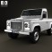 Land Rover Defender 90 pickup 2011 3d model