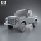 Land Rover Defender 90 pickup 2011 3d model
