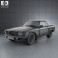 Mercedes-Benz SL-Class R107 coupe 1972 3d model