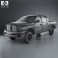 Dodge Ram 1500 Mega Cab Laramie 160-inch Box 2008 3d model