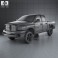 Dodge Ram 1500 Quad Cab Laramie 140-inch Box 2008 3d model