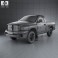 Dodge Ram 1500 Regular Cab Laramie 120-inch Box 2008 3d model