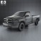 Dodge Ram 1500 Regular Cab ST 8-foot Box 2012 3d model
