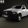 Dodge Ram 1500 Regular Cab ST 8-foot Box 2012 3d model