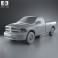 Dodge Ram 1500 Regular Cab ST 8-foot Box 2012 3d model