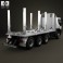Iveco Trakker Log Truck 2012 3d model