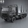 Iveco Trakker Log Truck 2012 3d model