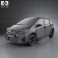 Toyota Yaris (Vitz) Hybrid 2013 3d model