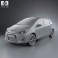 Toyota Yaris (Vitz) Hybrid 2013 3d model